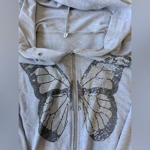 oversized butterfly zipup